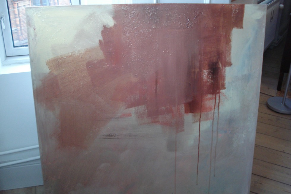 Sky, marts 2013, acryl på lærred, 100x100 cm, pris kr. 1.700