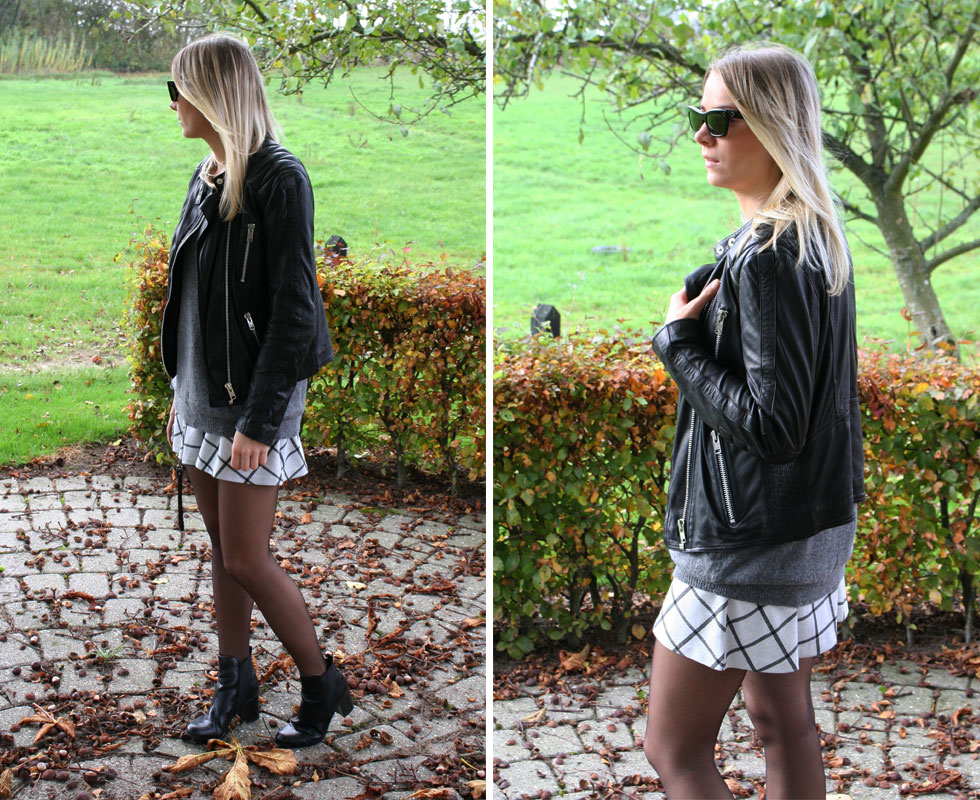 Leather jacket & miniskirt – Malene Mandrup