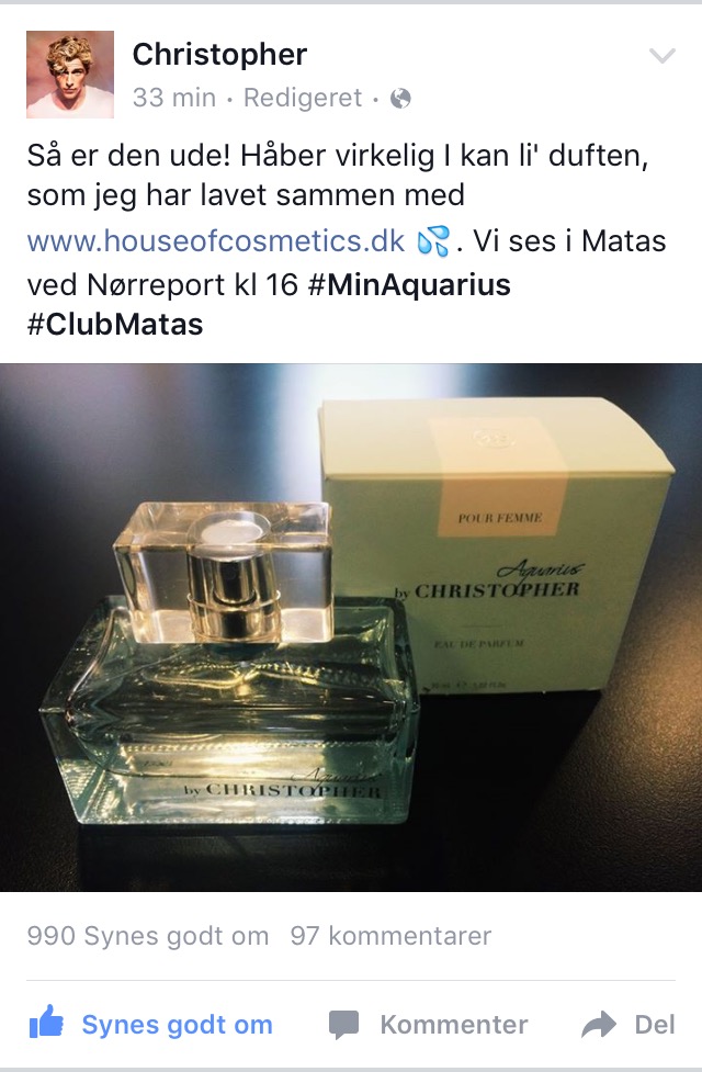 montering ~ side Slange Christophers parfume 'Aquarius' er nu i butikkerne! | louiselangpedersen