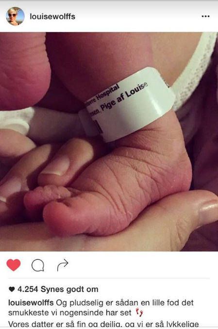 Louise Wolff har født! | De nyeste babyer | navnesnak