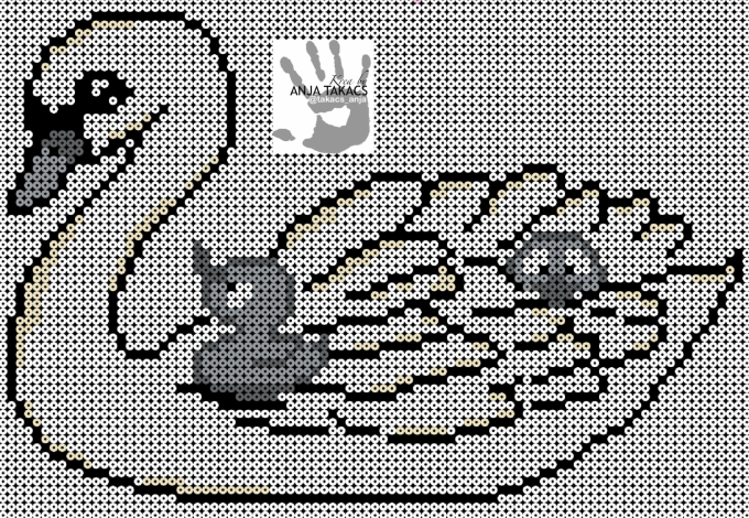 Da mors dag er lige om hjørnet har jeg designet denne svane med ællinger. Svanemor er lave på 6 plader, 2x3 plader på langs. Farvekoder: Hvid/sort 01/18 Hvidgul: 207-02 Pastel: rød 207-44 Mørk grå: 207-17 Lys grå: 207-70