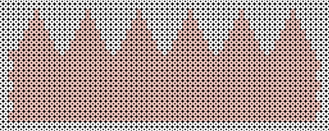 Dette mønster bruges hvis du vil flætte siderne ind i hinanden. Hvis du vil stryge siderne sammen, skal du bruge 'Mønster 1'.