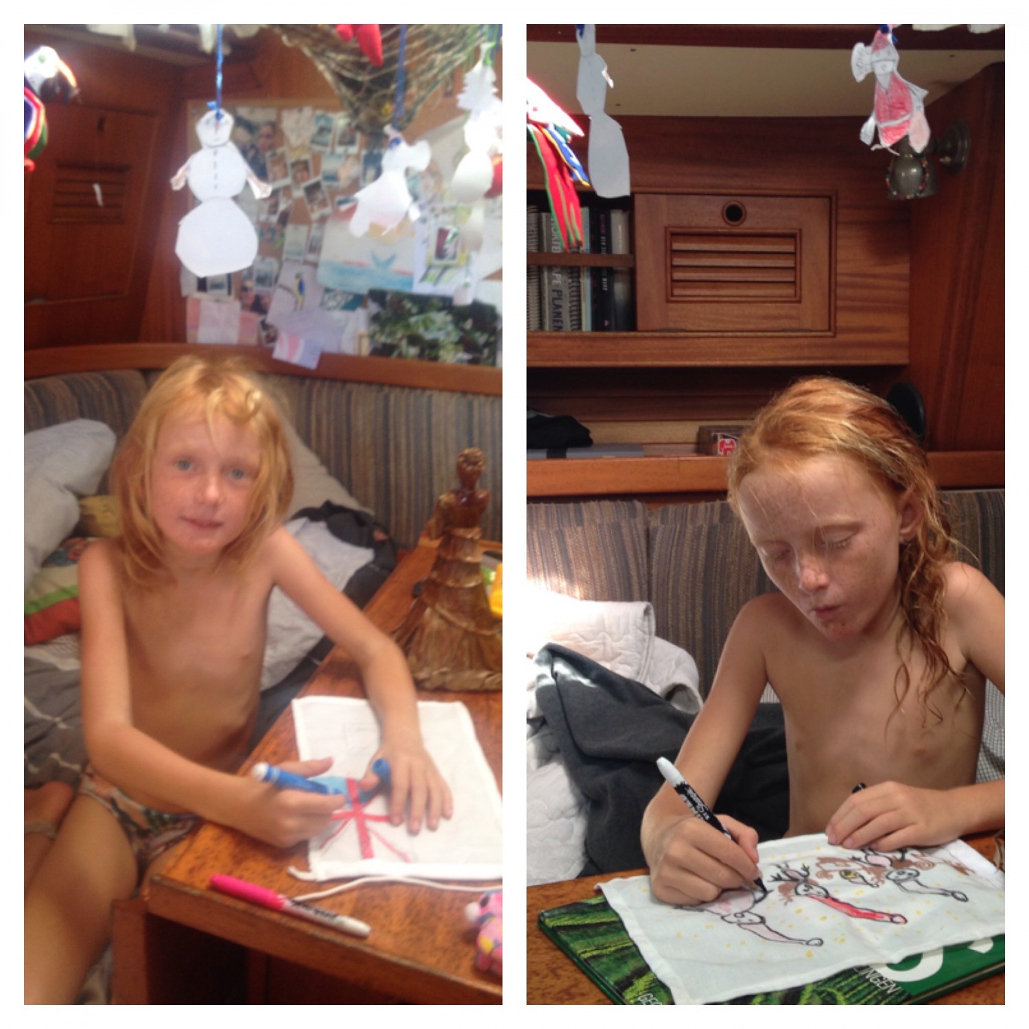 Liva maler flag - både til Turks and Caicos og et juleflag
