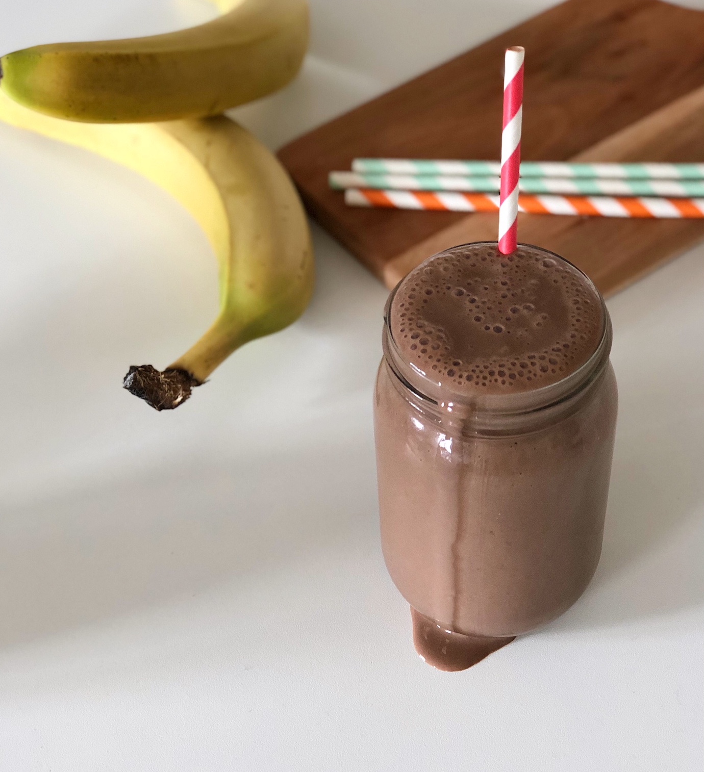 banan og chokolade milkshake plantebaseret urbannotes.dk naturli almond cocoa drink