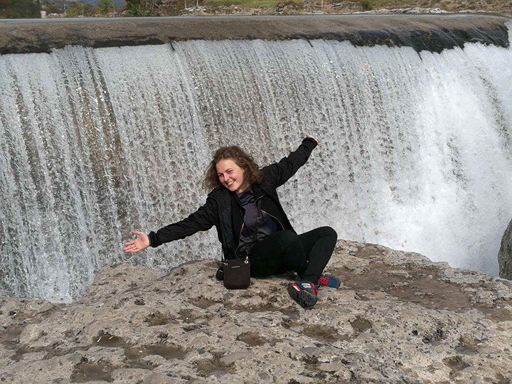 Me and my new Macedonian haircut enjoying the "Niagara" waterfall