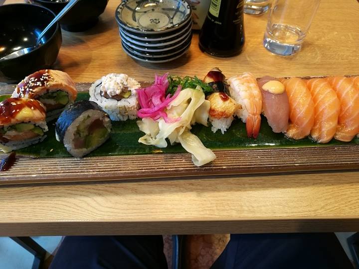 Mmmm, sushi was a great way to celebrate