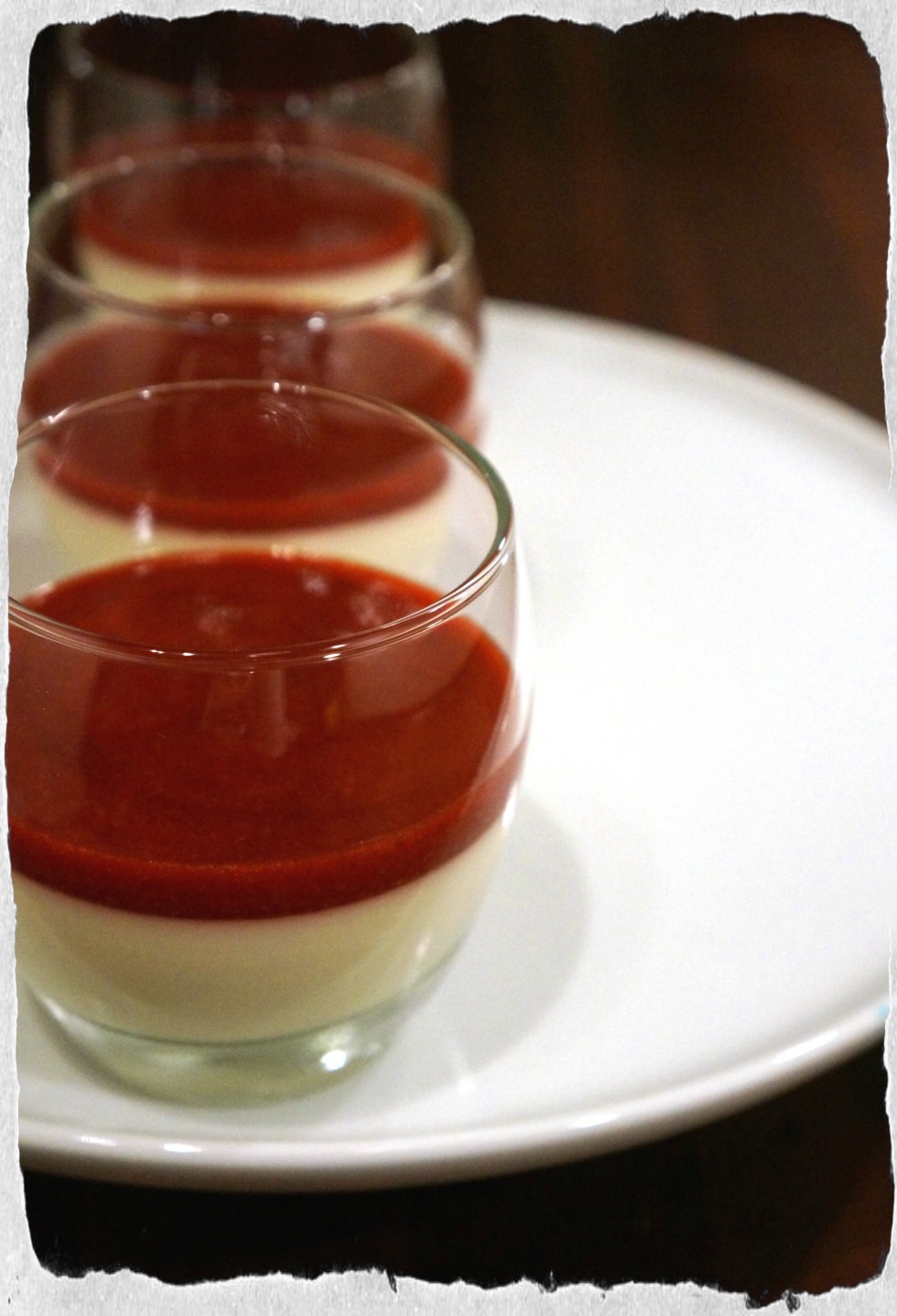 Panna Cotta with Strawberry Coulis