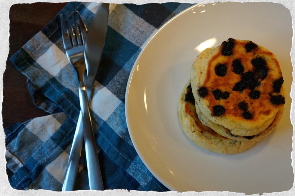 Homemade blueberry pancakes