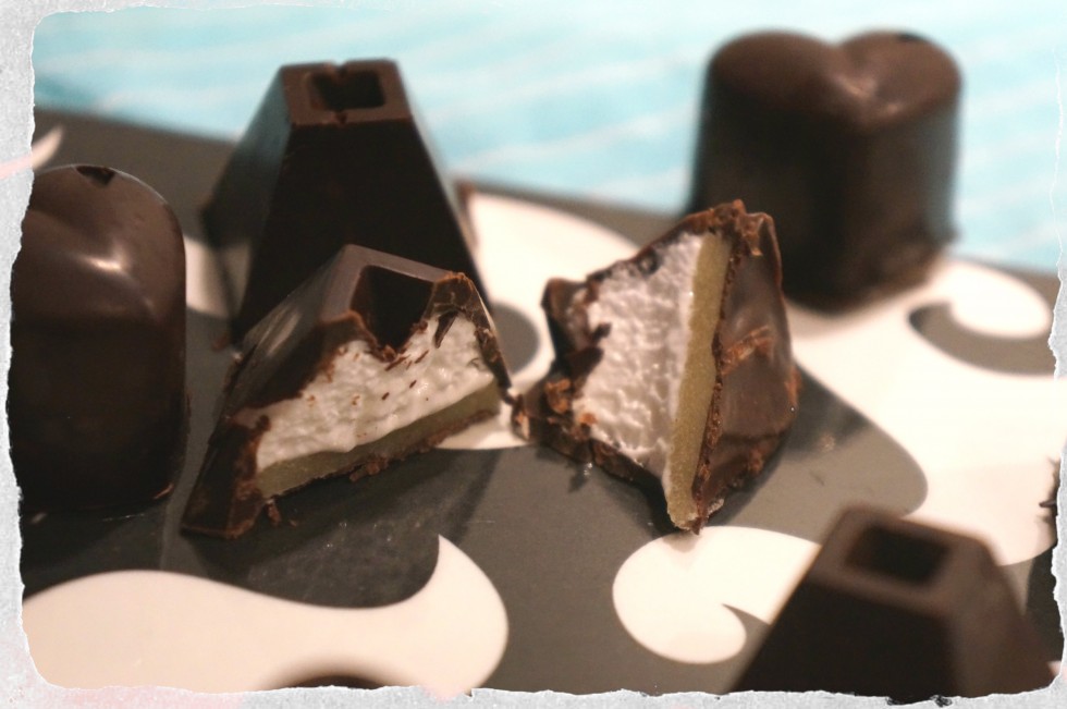 Homemade filled chocolates