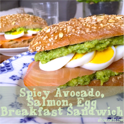 Spicy AvocadoSalmonEggBreakfastSandwich