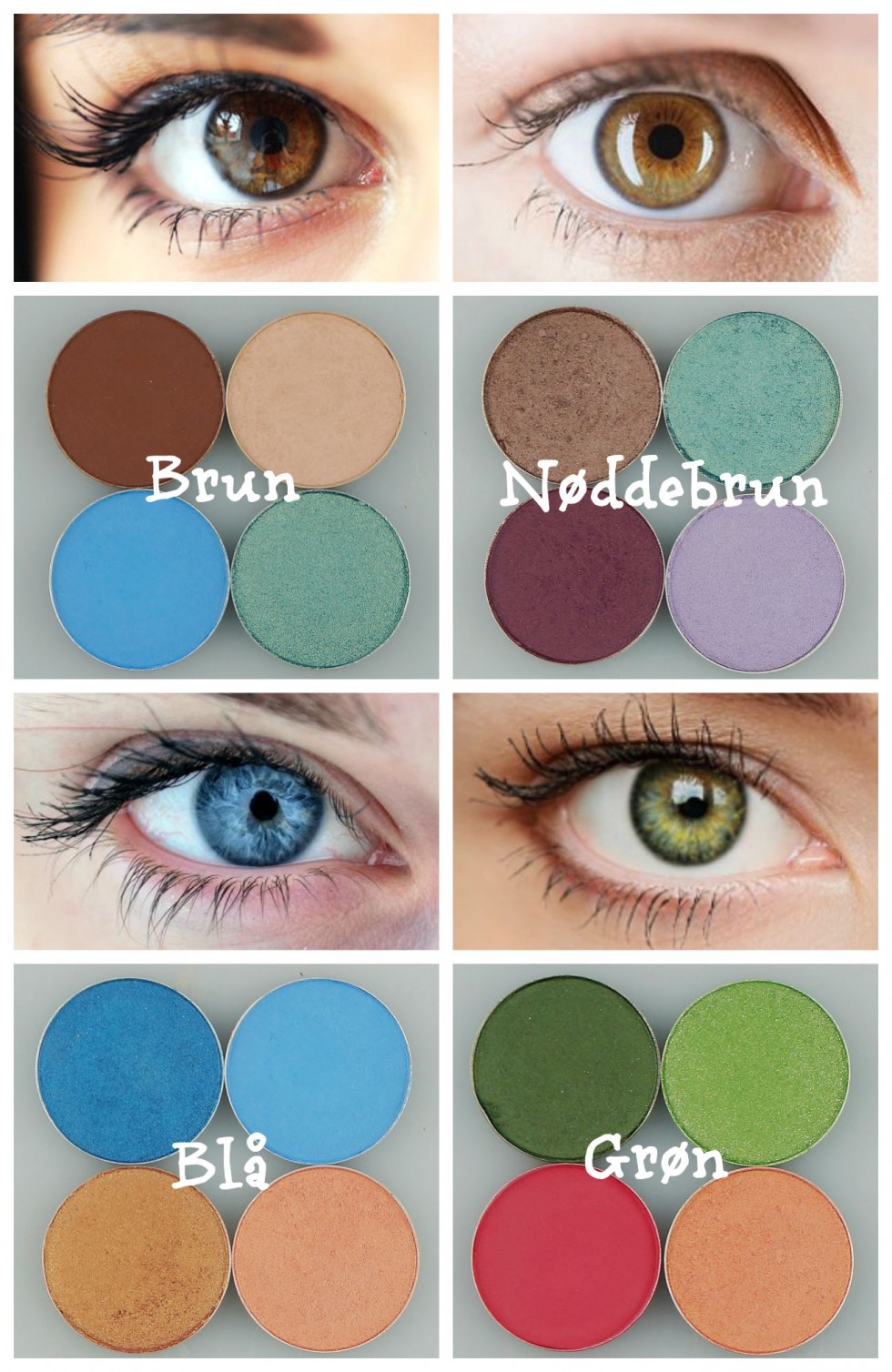 Hvilke farver passer til din øjenfarve Tips og tricks | Rikkes Makeup Blog