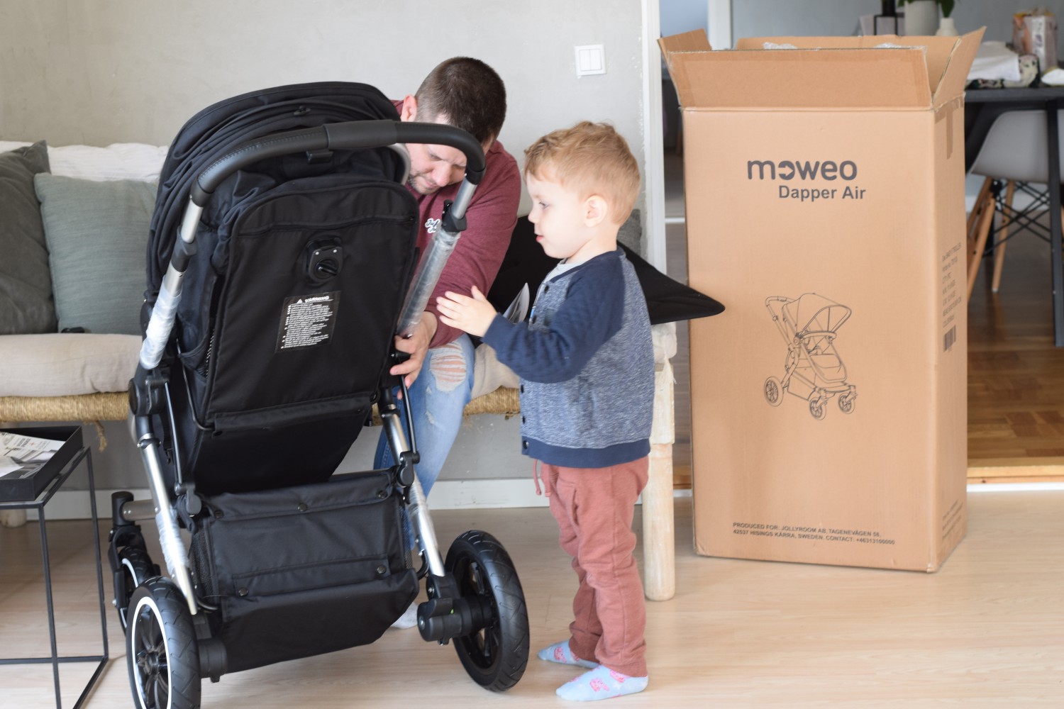 TEST af Moweo Dapper kombivogn, black fra Jollyroom.dk | Baby | Testfamilien