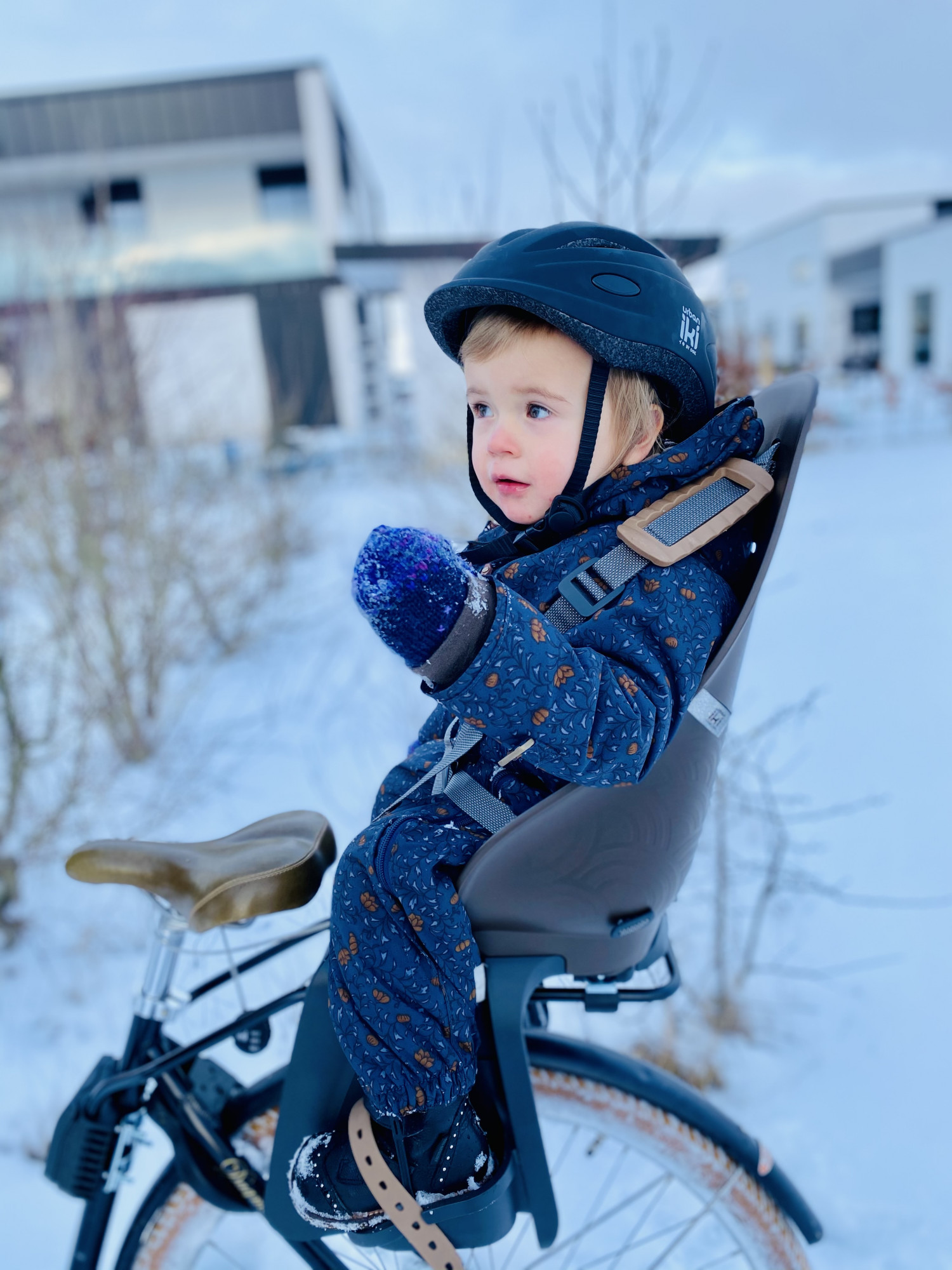 TEST af frontmonteret samt bagmonteret cykelstol fra Urban Iki | Baby |  Testfamilien