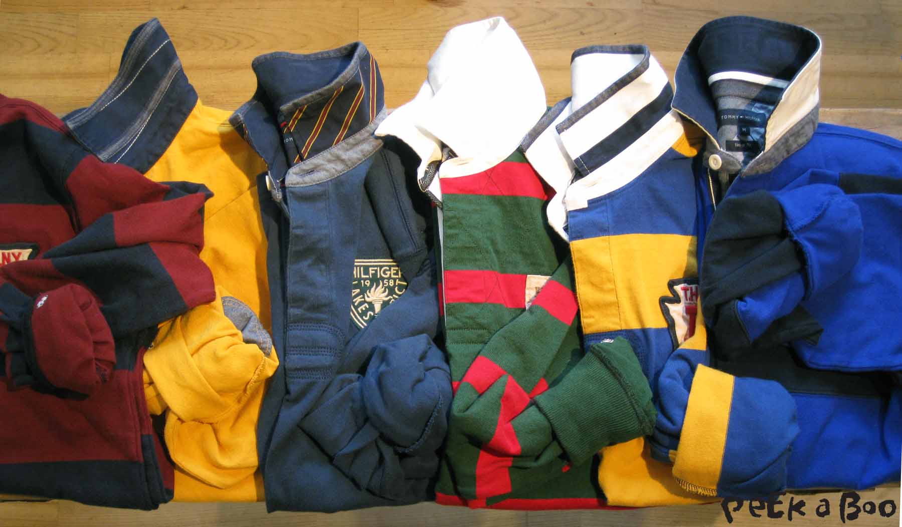 Rugby trøjerne som SKAL være med i Hilfiger's kollektioner...flotte farver og sporty striber...