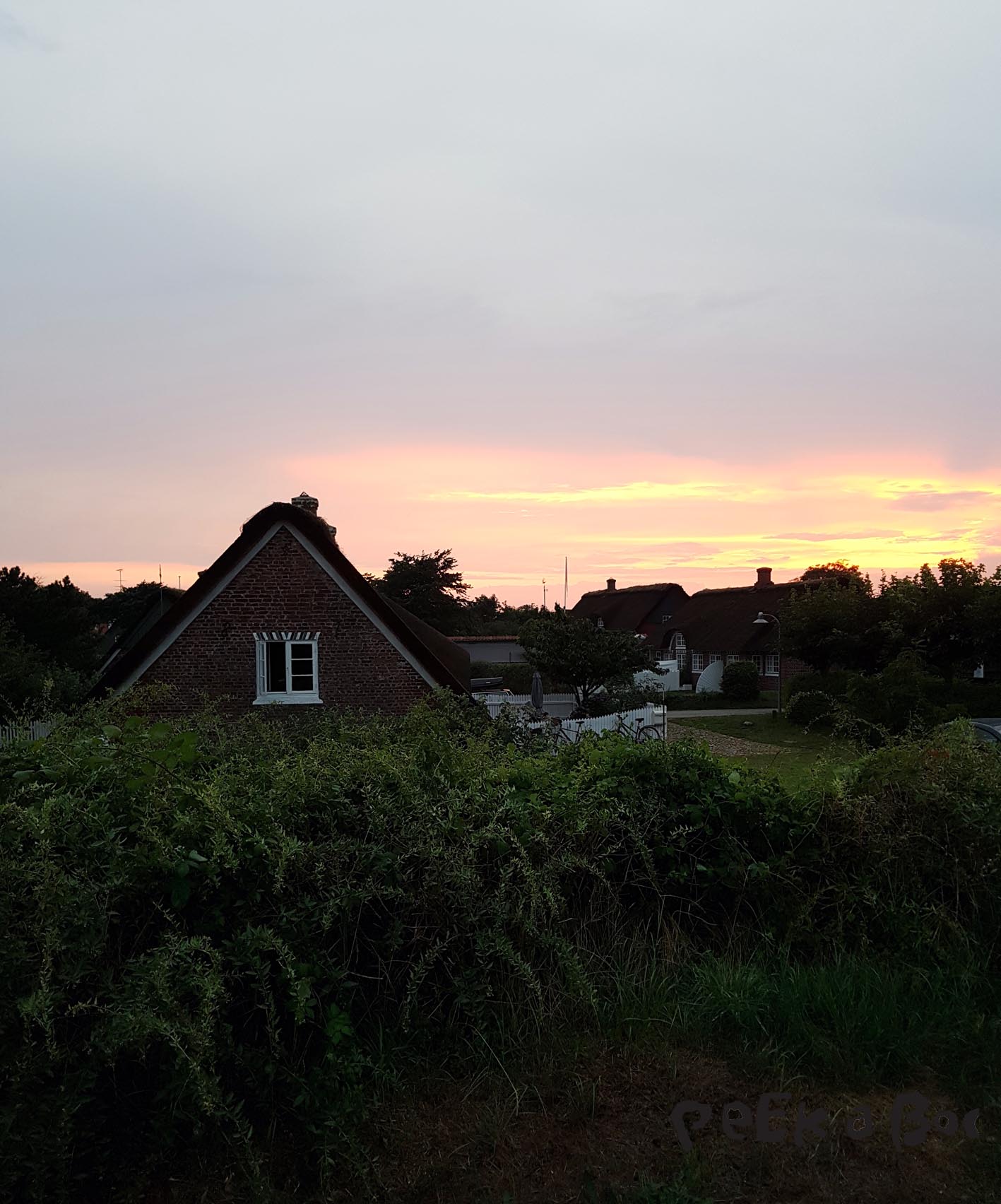 sunset over Sønderho inn