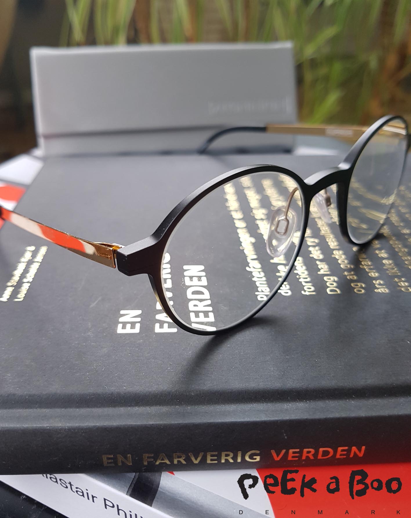 the glasses with the gold and black colour combination.