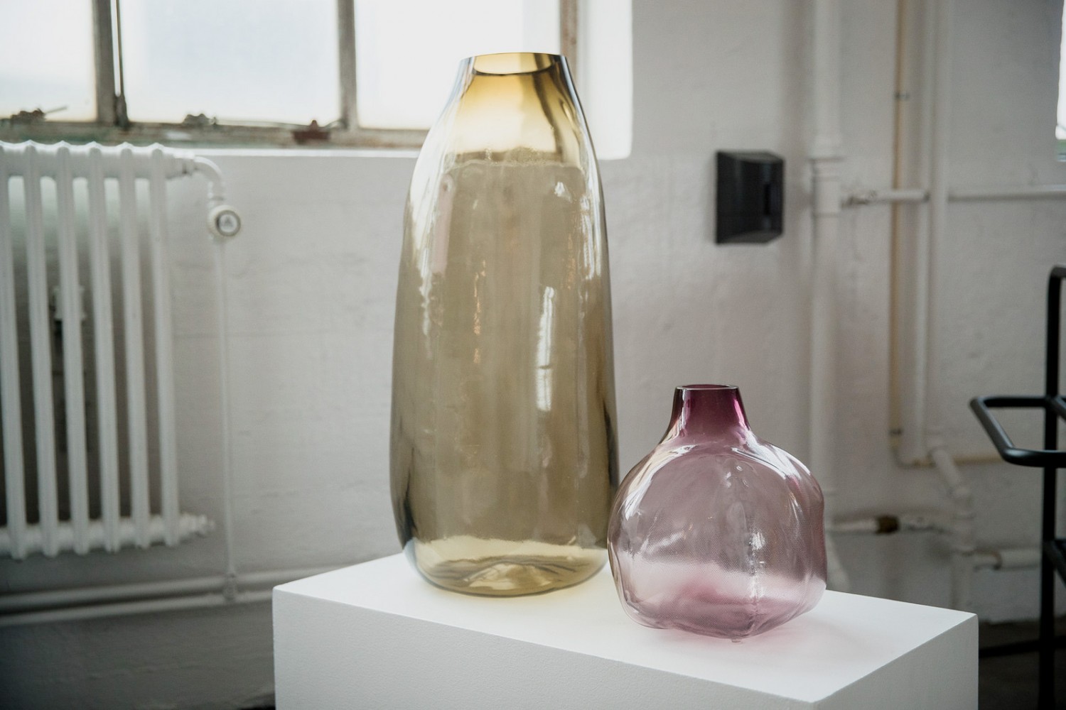 The winner was these glass vases called '105 ltr forms' designed by Fabio Vogel.