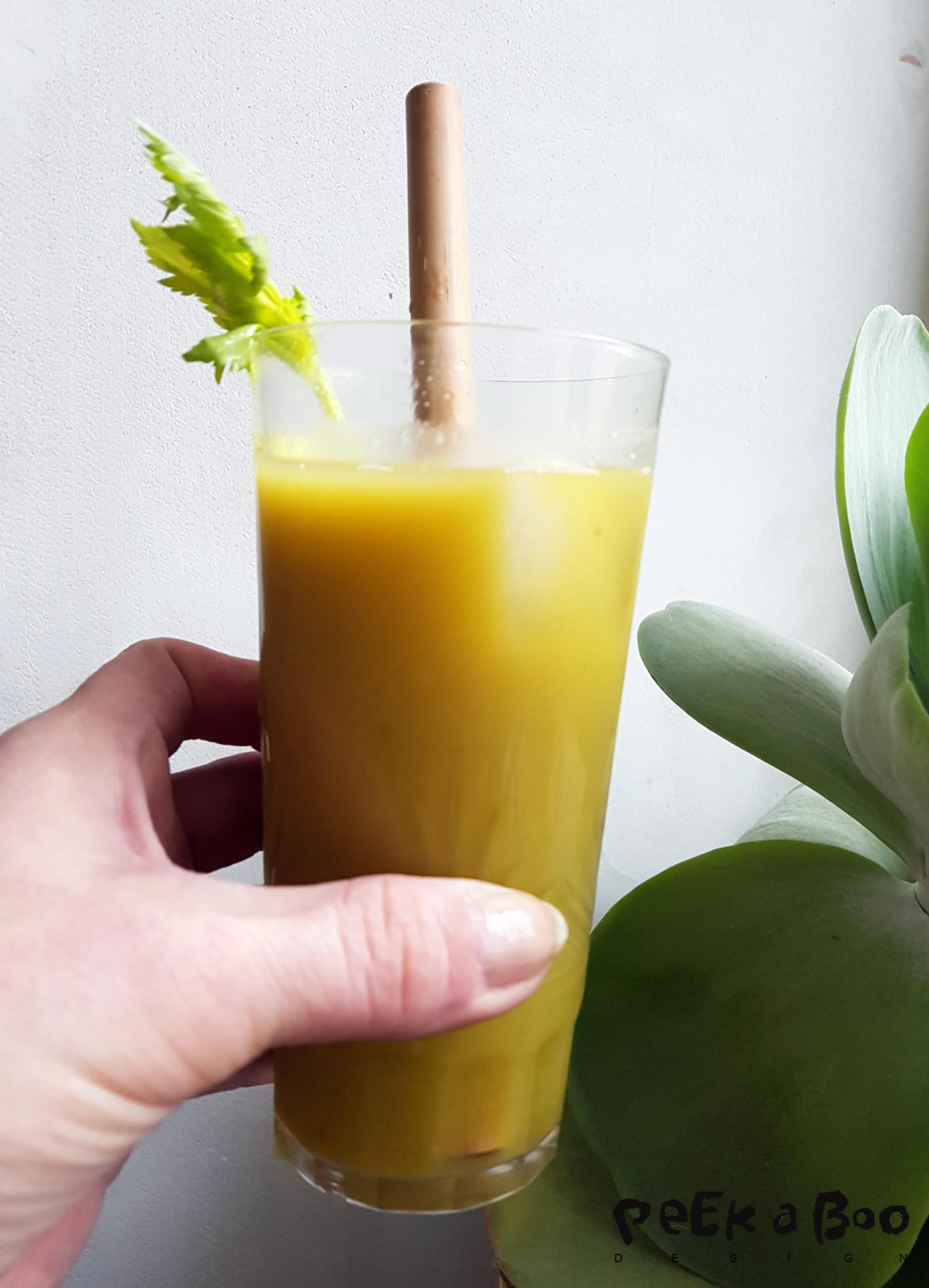 This is a mix of cucumber, orange and ginger juice...a perfect vitamin boost 