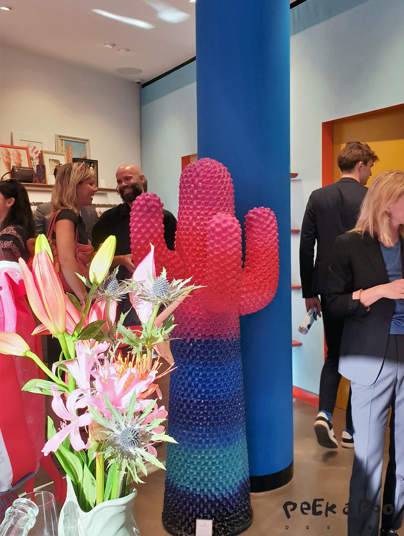 This Cactus in ceramic is also for sale in the store. It is a special limited edition of the iconic Gufram Cactus. Gufram & Paul Smith Psychedelic cactus combines Gufram's irrelevent coat hanger with the unmistakable colourful pattern of Paul Smith.
