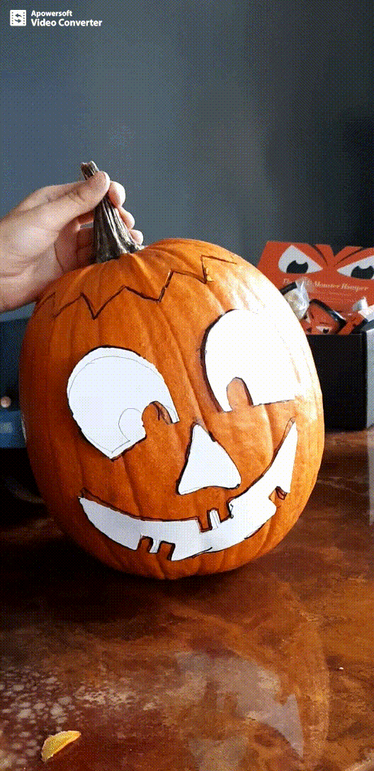 Halloween pumpkin head.