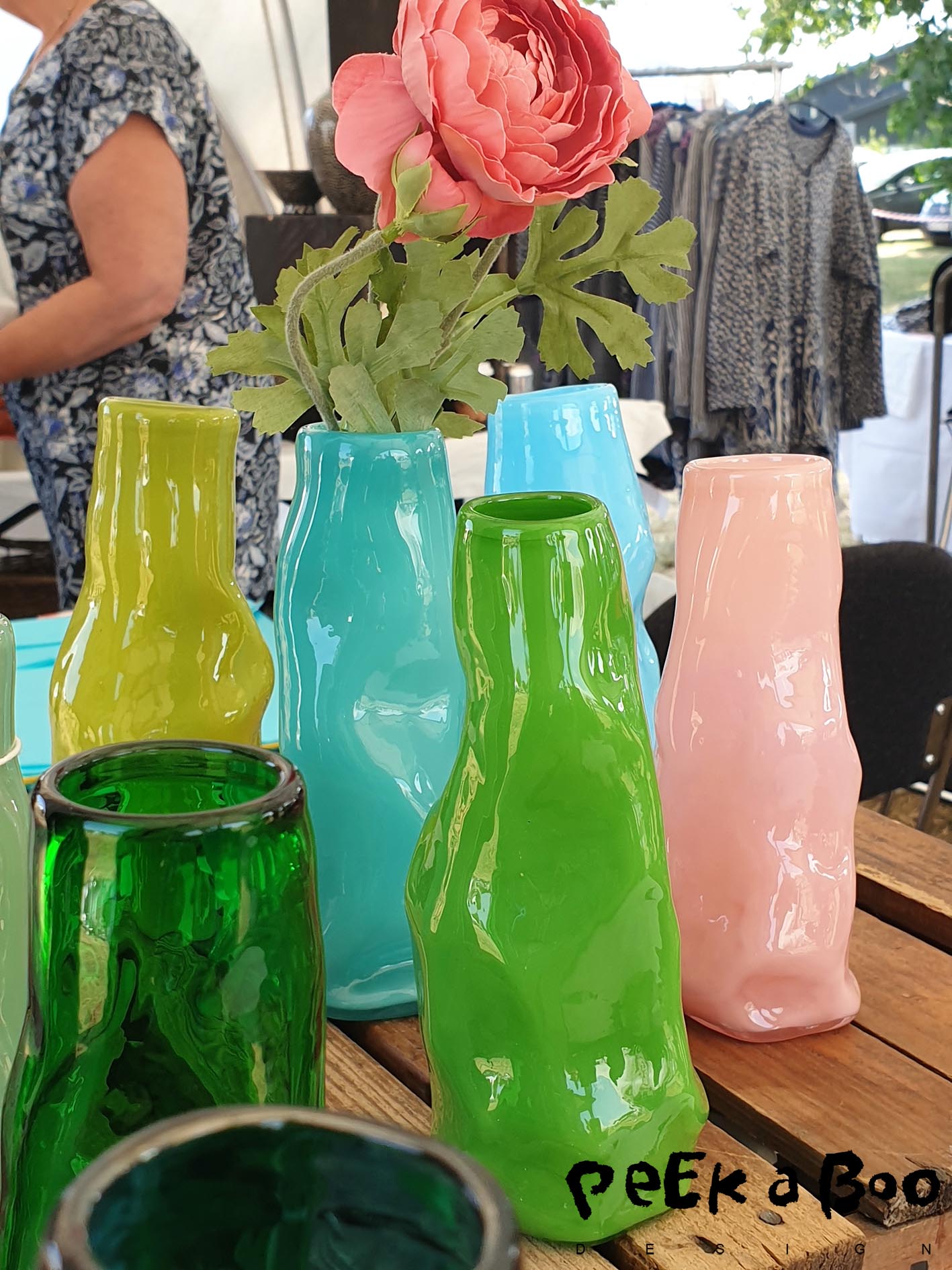 Colourful glass vases from Marie Retpen.