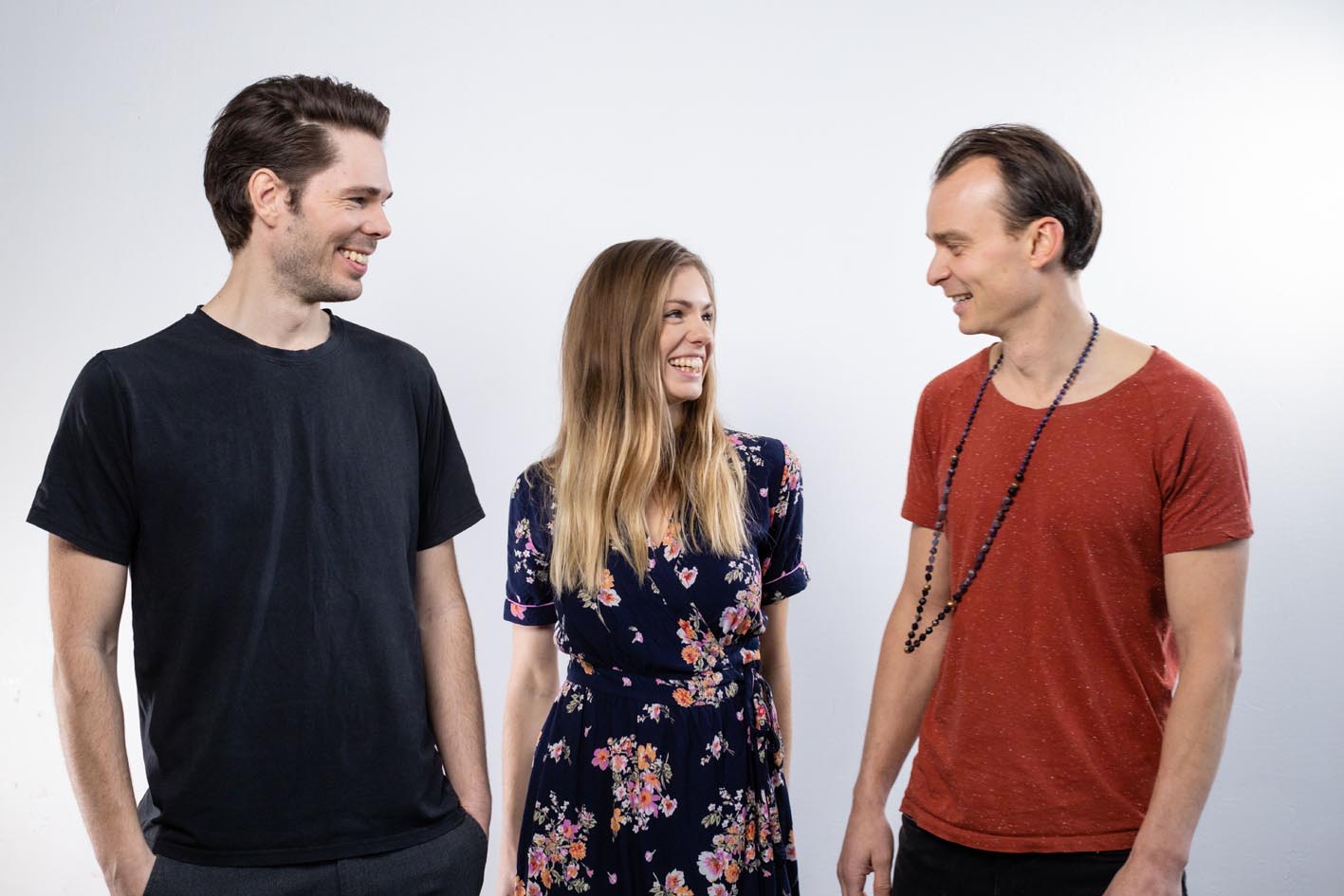 The three danish designers and founders of LastSwab. From left Nicolas Aagaard, Isabel Aagaard and Kåre Frandsen