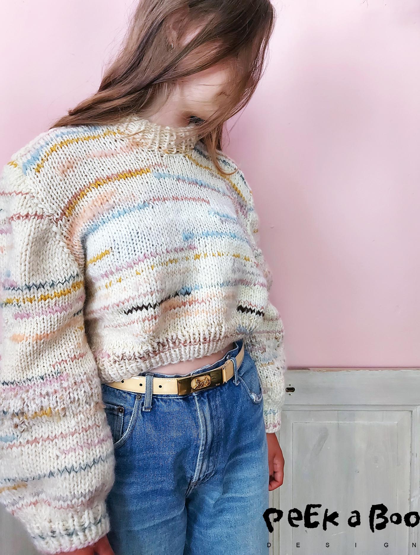 Alone together sweater- cropped free knitting | DIY | Peekaboo