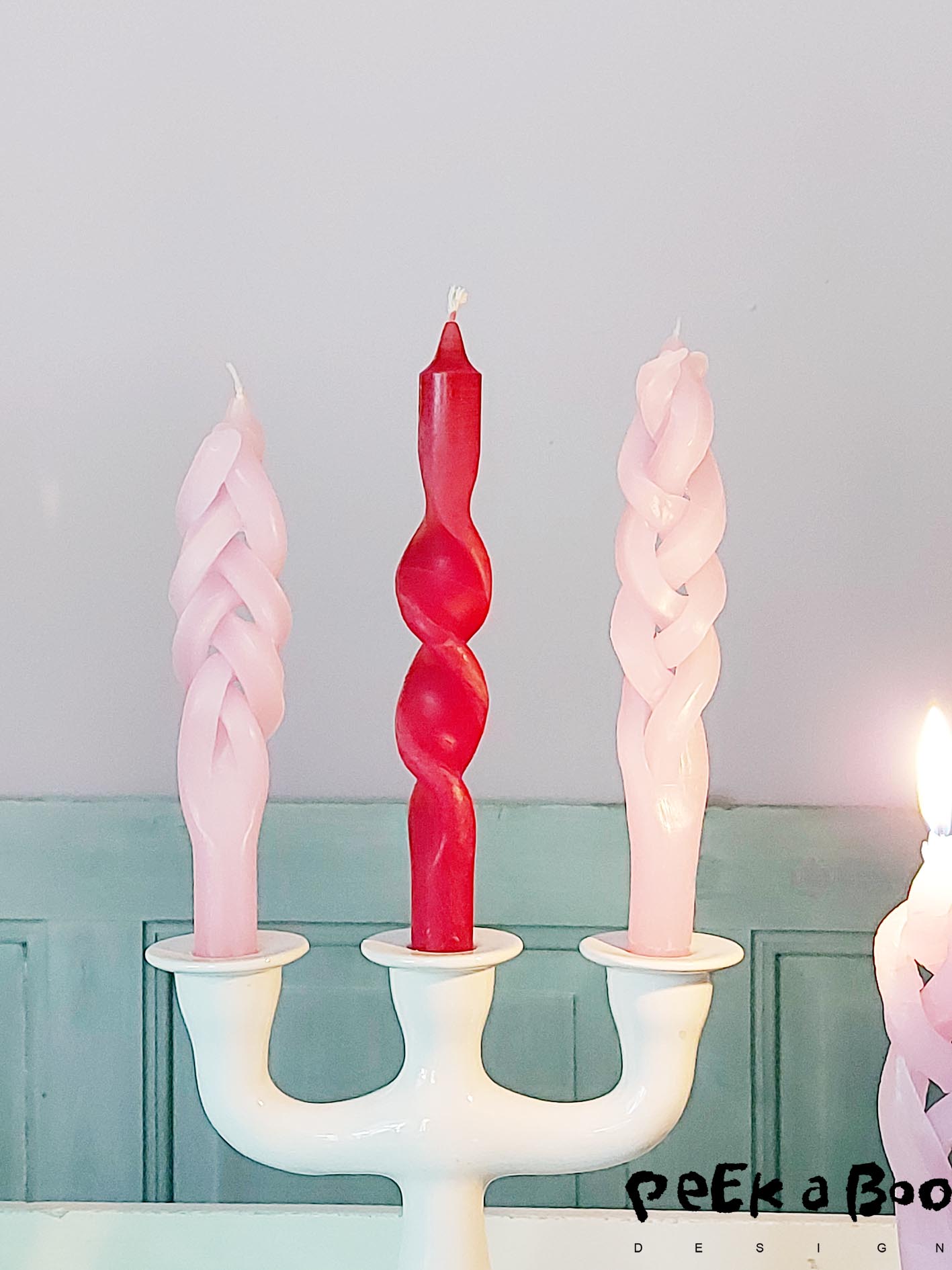 twisted and braided DIY candles.