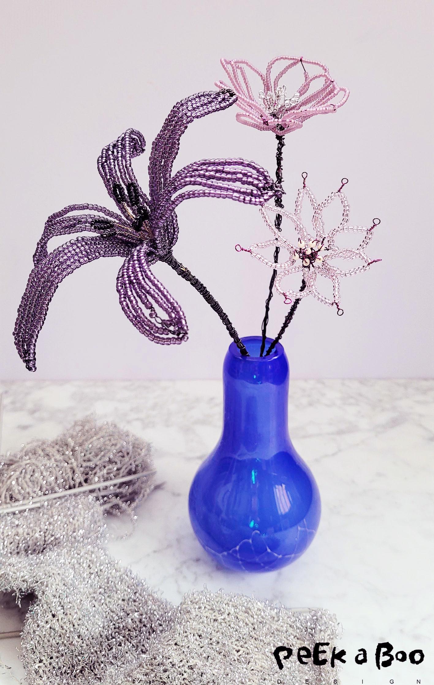 Easy made French beaded flowers 