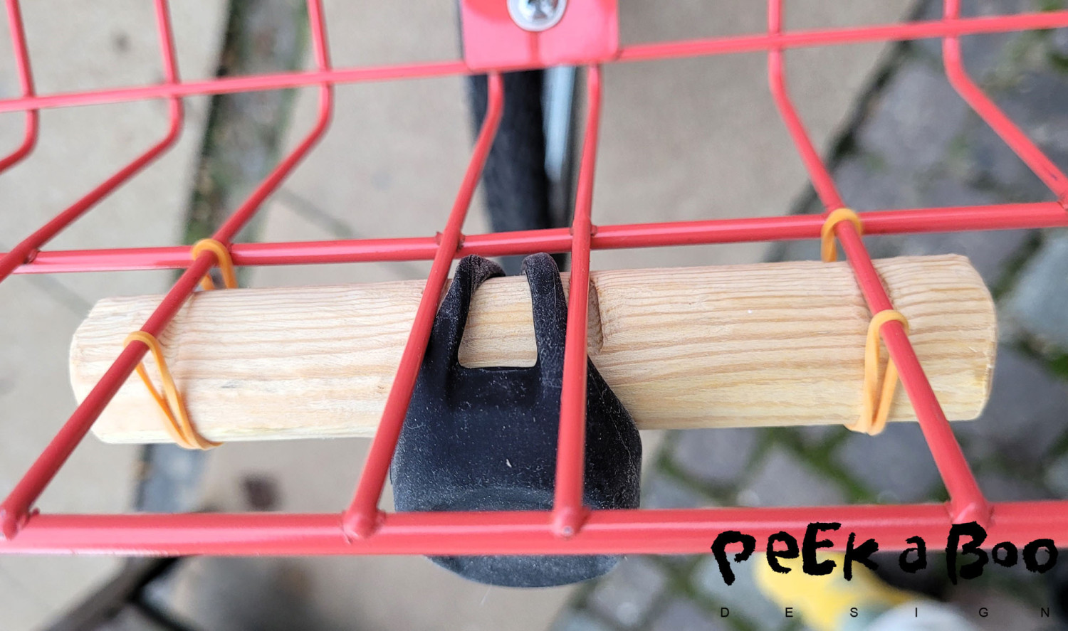 Place your light on the middle of the wooden stick. And make sure the grooves are correct matching the baskets wire.