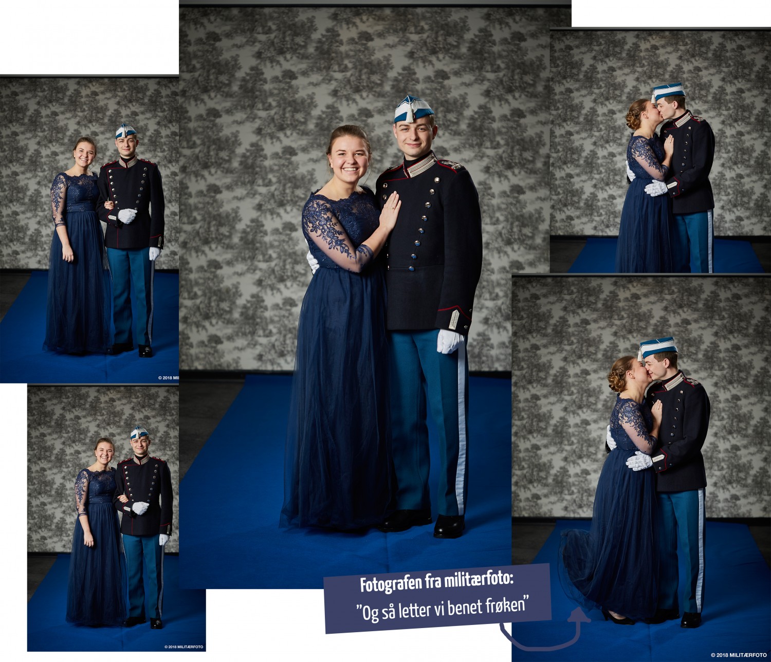 Blå fest 2018 I Den kongelige livgarde, blå fest kjole, blå march