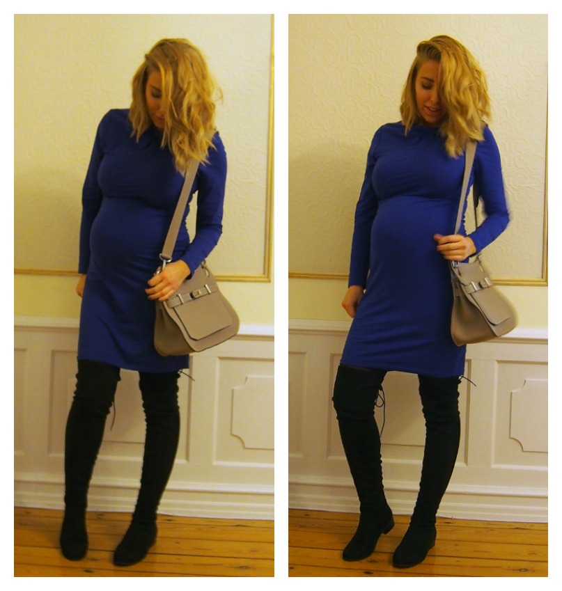 Blå kjole & lange støvler | Dagens outfit | Sarah Louise
