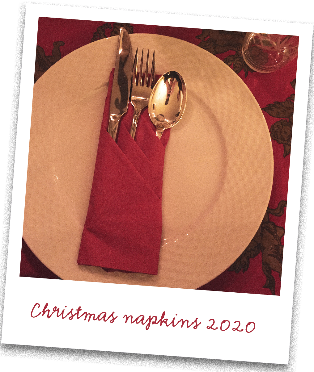 napkin napkin folding serviet servietfoldning bestik cutlery christmas plate setting borddækning juleborddækning