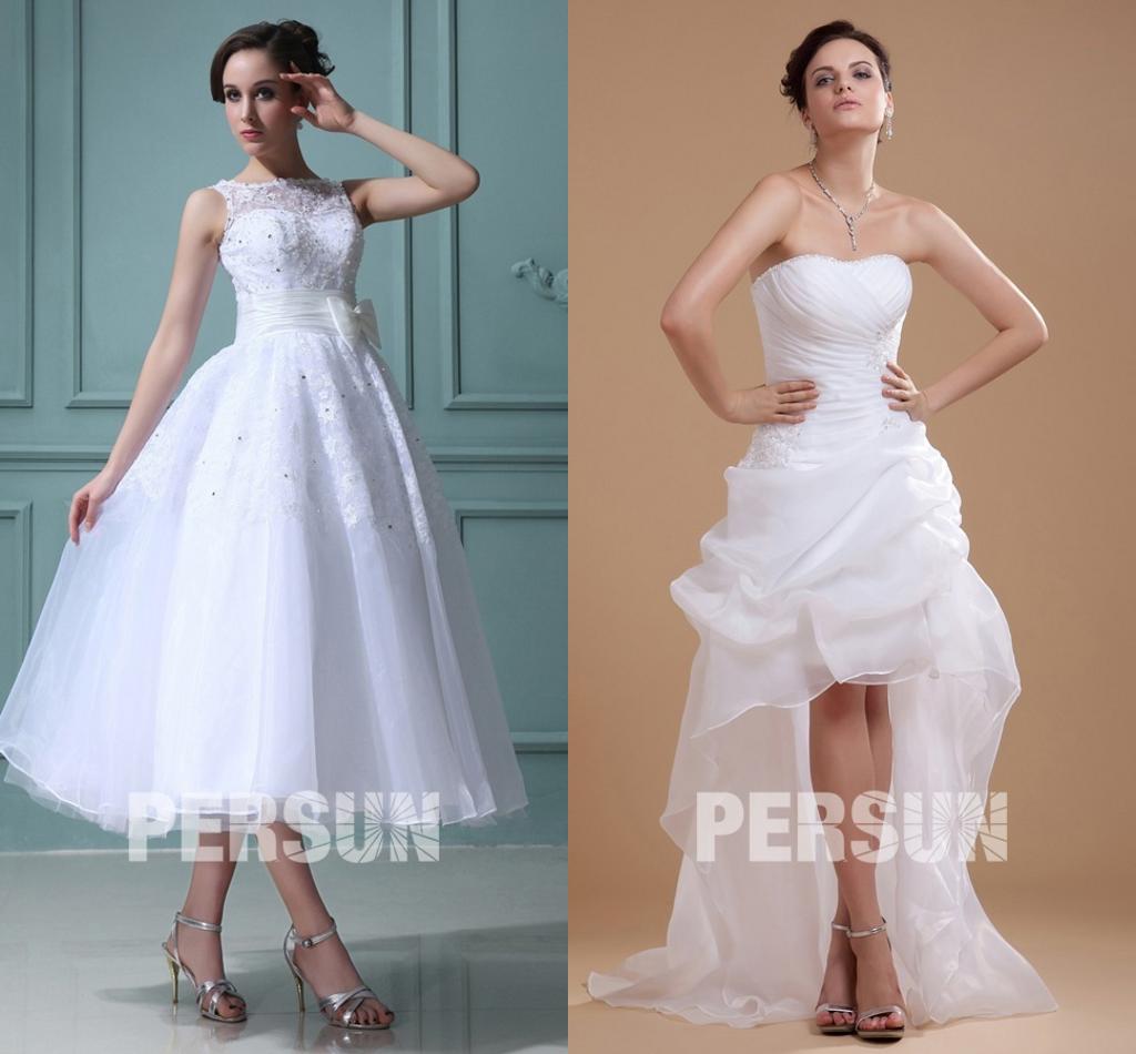 robe de mariée courte blanche