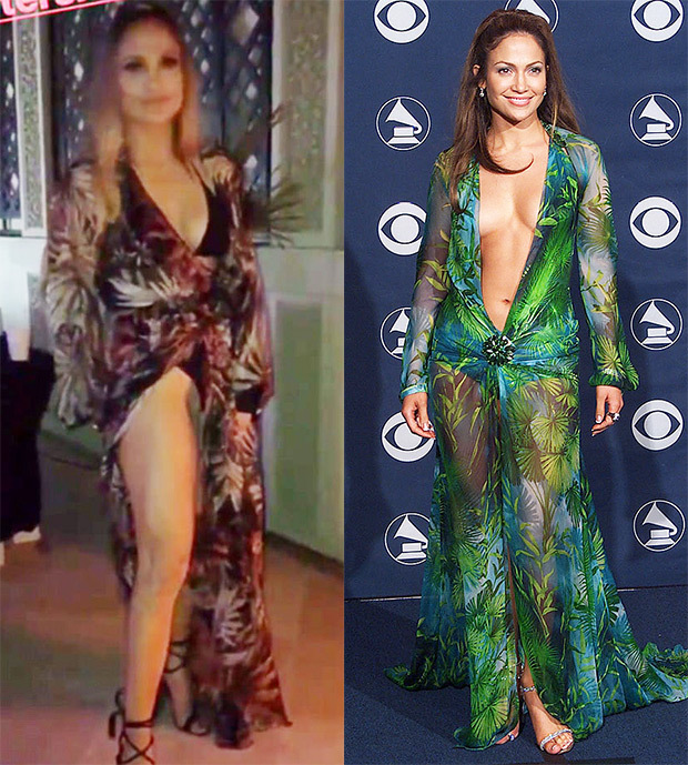 robe de gala longue sexy fendue de Jennifer Lopez