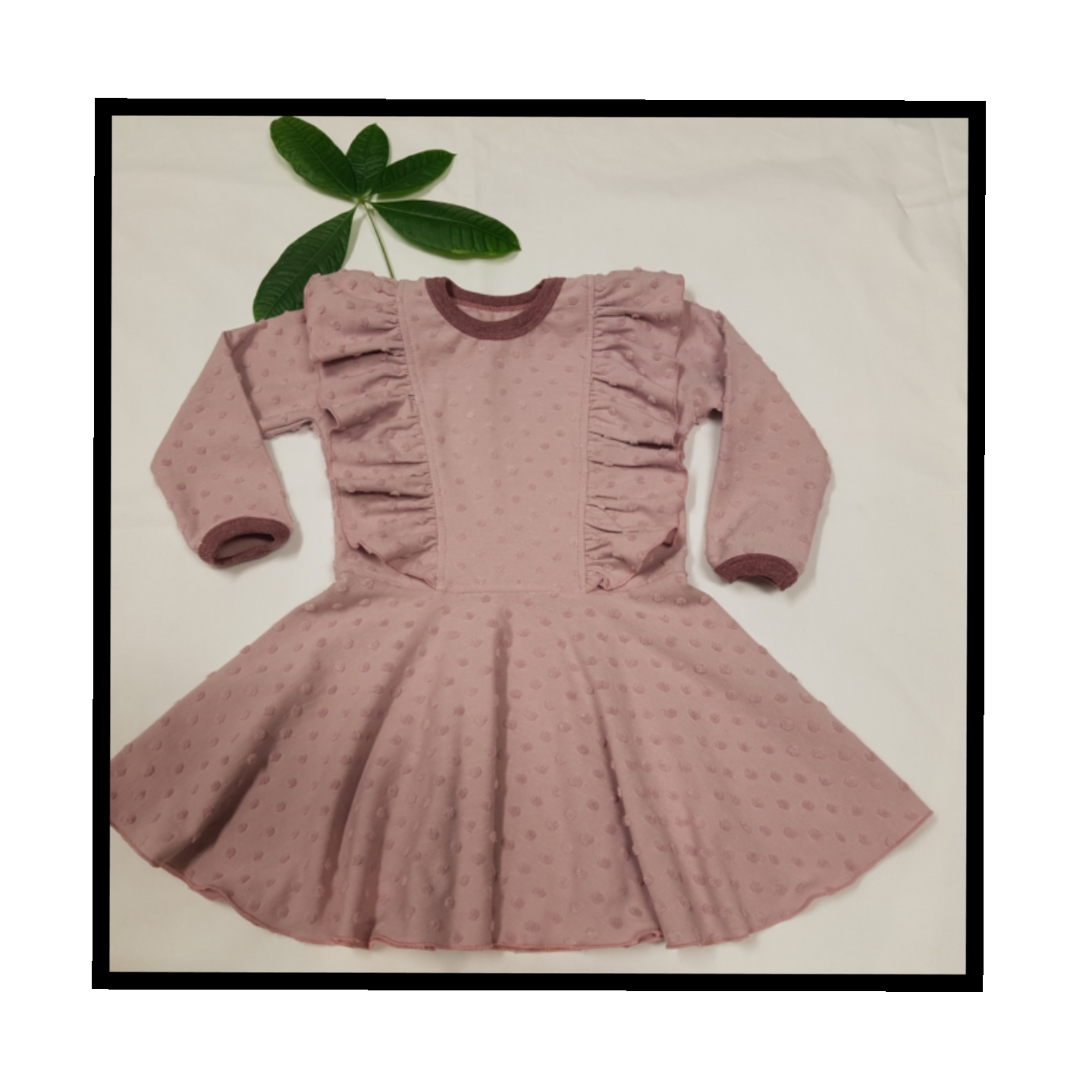 Pige kjole m. Flæser | Børnetøj | bymuldbak