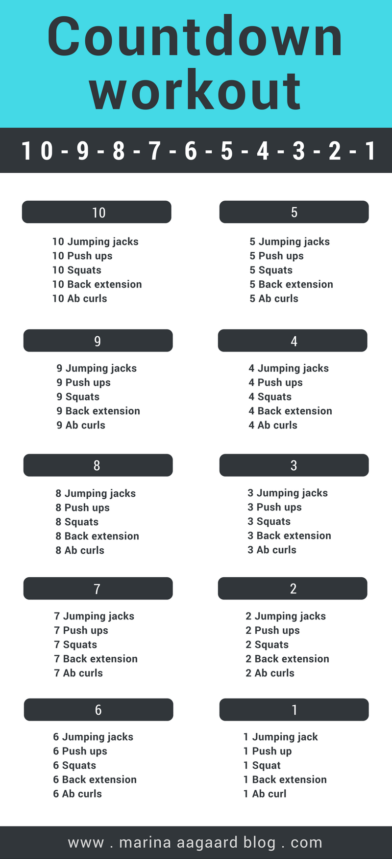 30 Minute 10 Count Workout for push your ABS