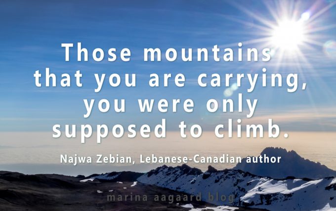 Bjerge Motivation Those mountains Najwa Zebian Marina Aagaard blog