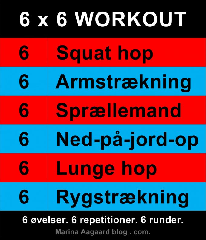 6 Workout cirkeltræning Circuit DK Marina Aagaard blog fitness