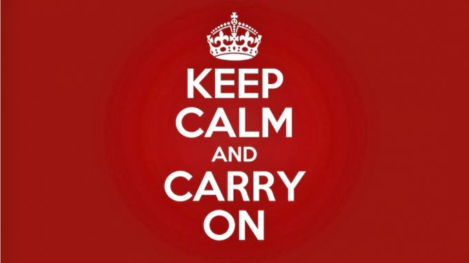 Keep calm and carry on Motivation
