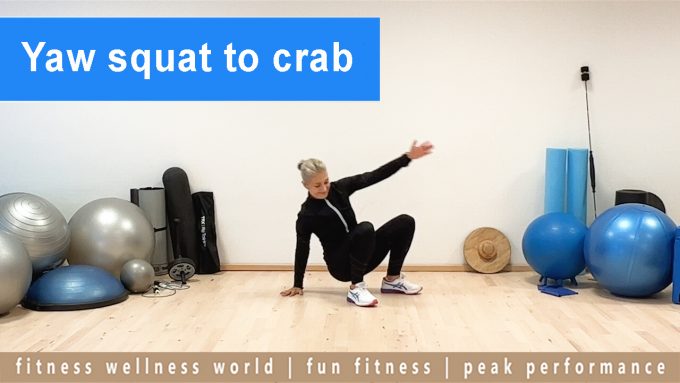 Yaw squat to crab core øvelse Marina Aagaard fitness