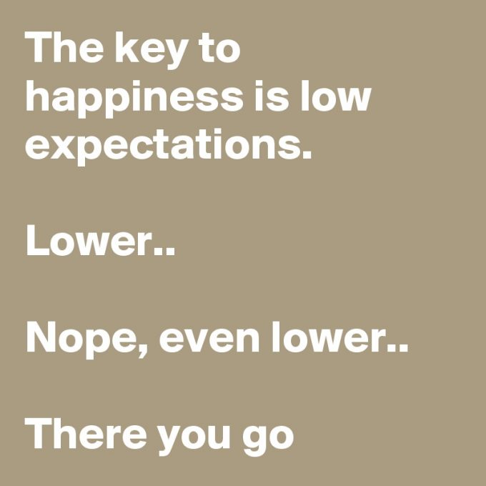 Lave forventninger Low expectations Boldomatic