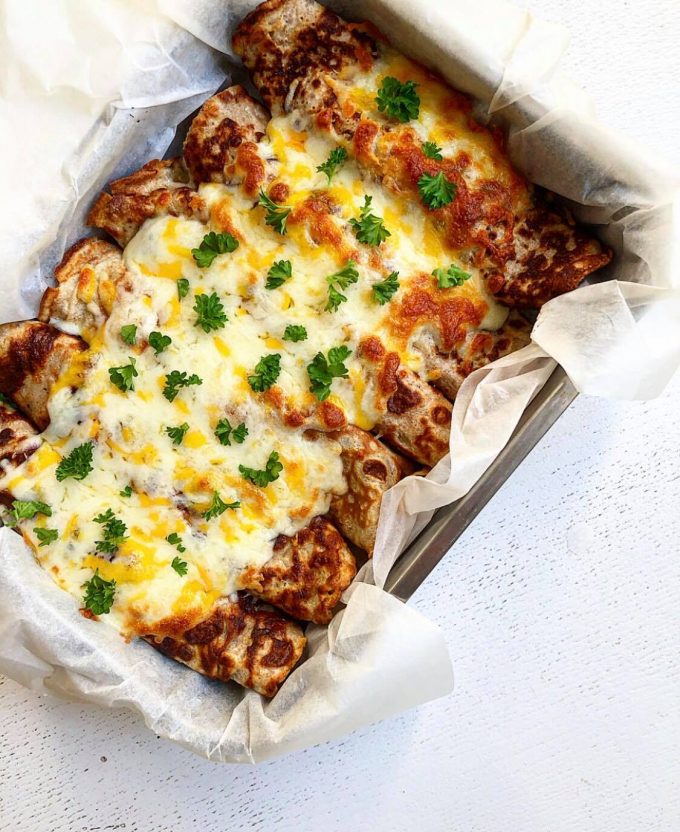 Enchiladas i ovnen med hjemmelavet madpandekager | Aftensmad | laurabuje