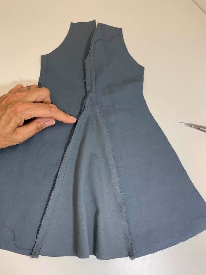 Vejledning på kjole med isyet trekant, mønster fra stof og stil – Sygal.dk