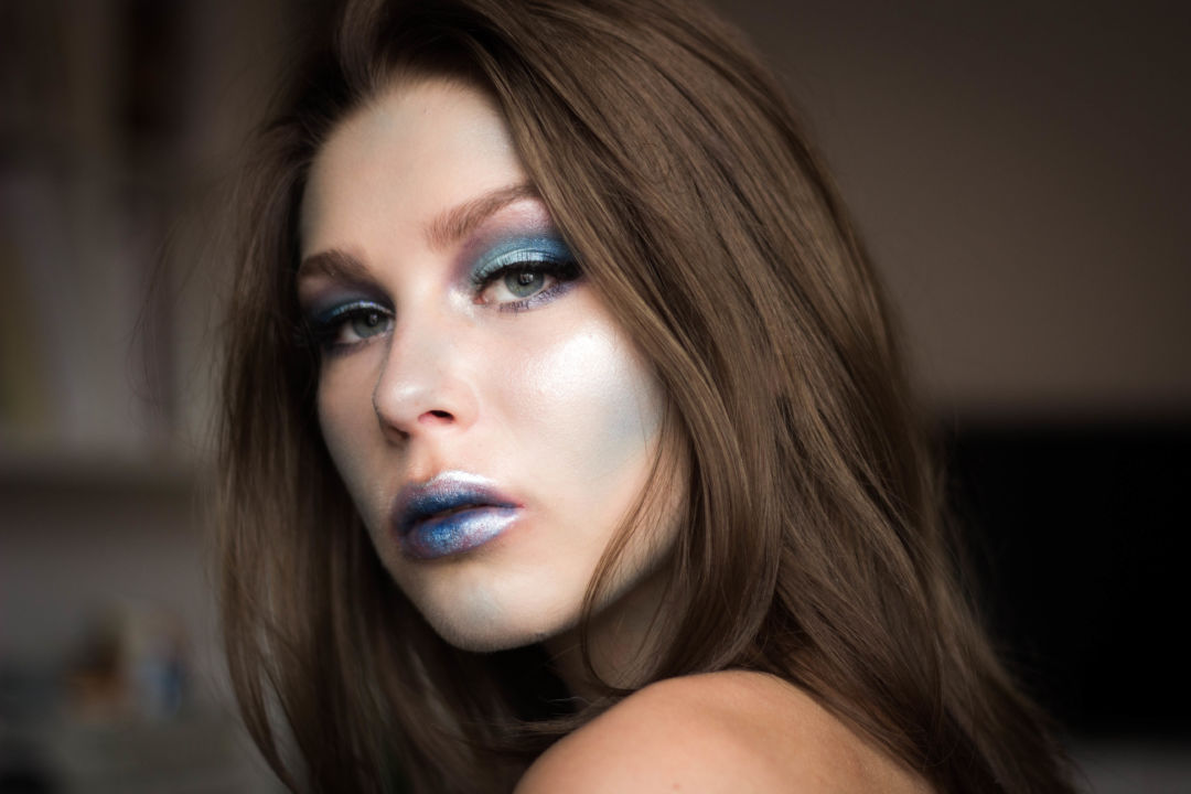 alien makeup, halloween, halloween makeup, blå makeup