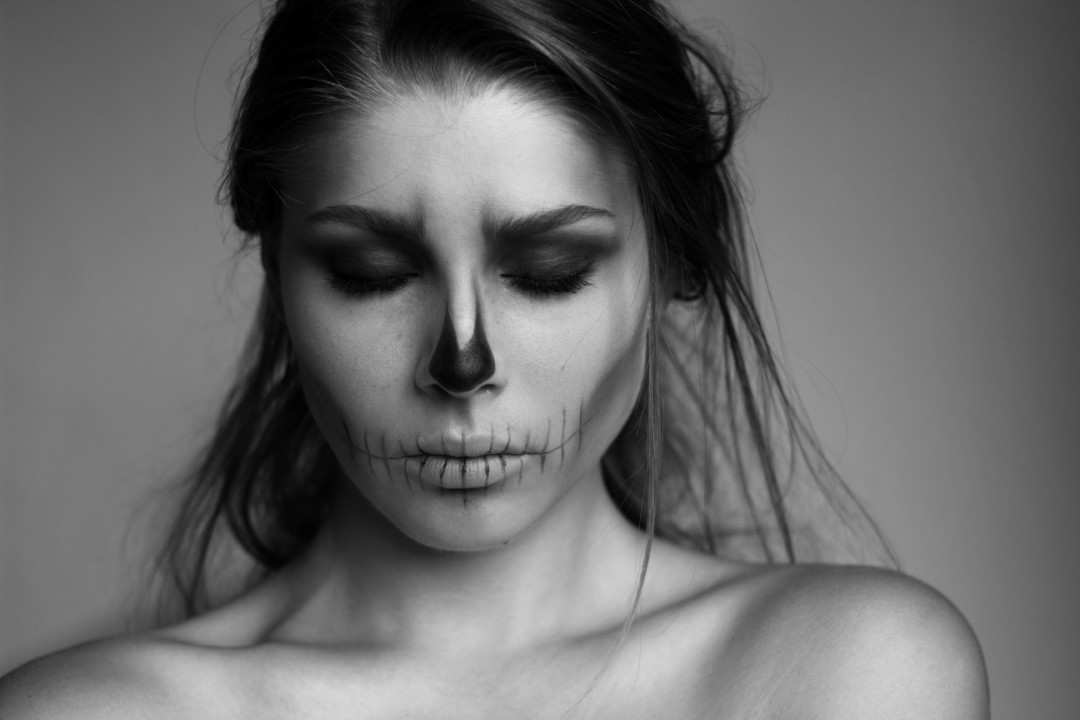Halloween makeup, skull makeup, halloween, makeup artist