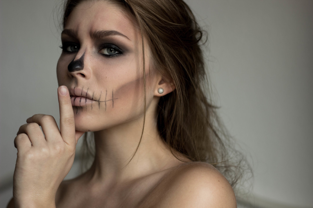halloween makeup, skull makeup, beauty, halloween