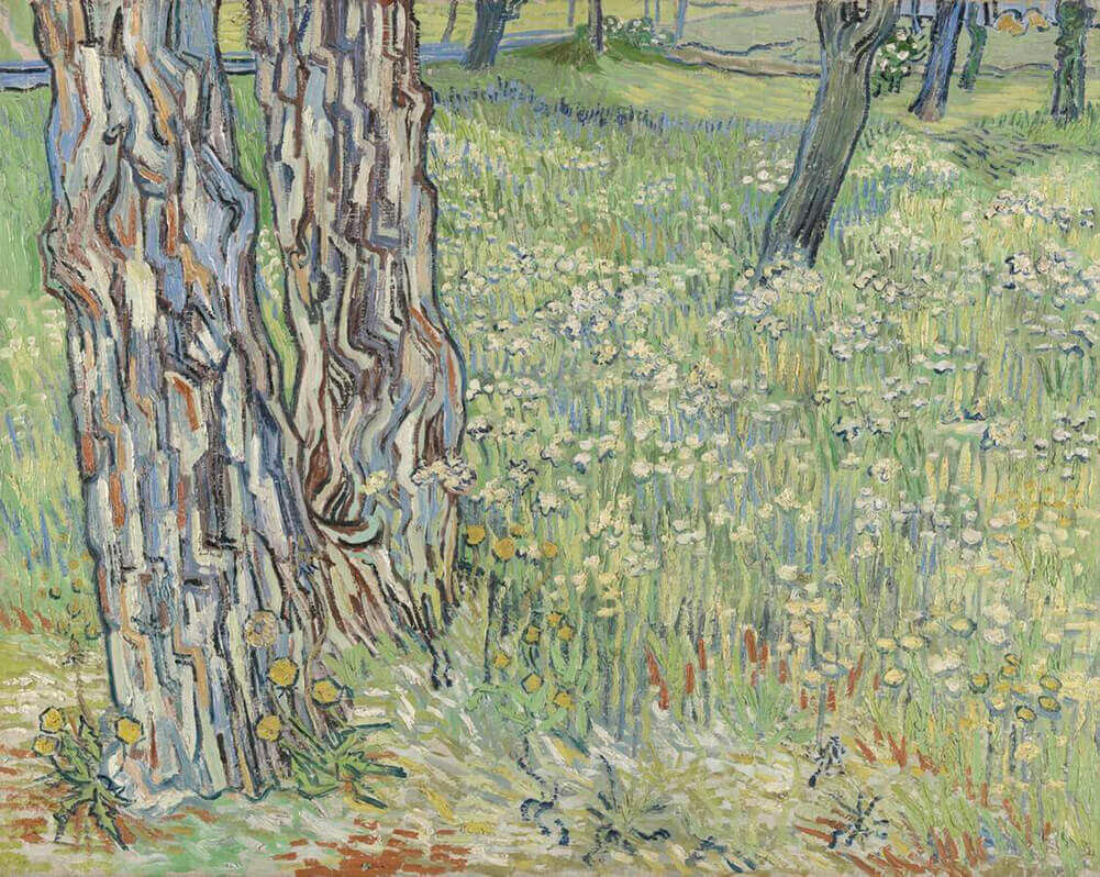boomstammen-in-het-gras-vincent-van-gogh-44516-copyright-kroller-muller-museum