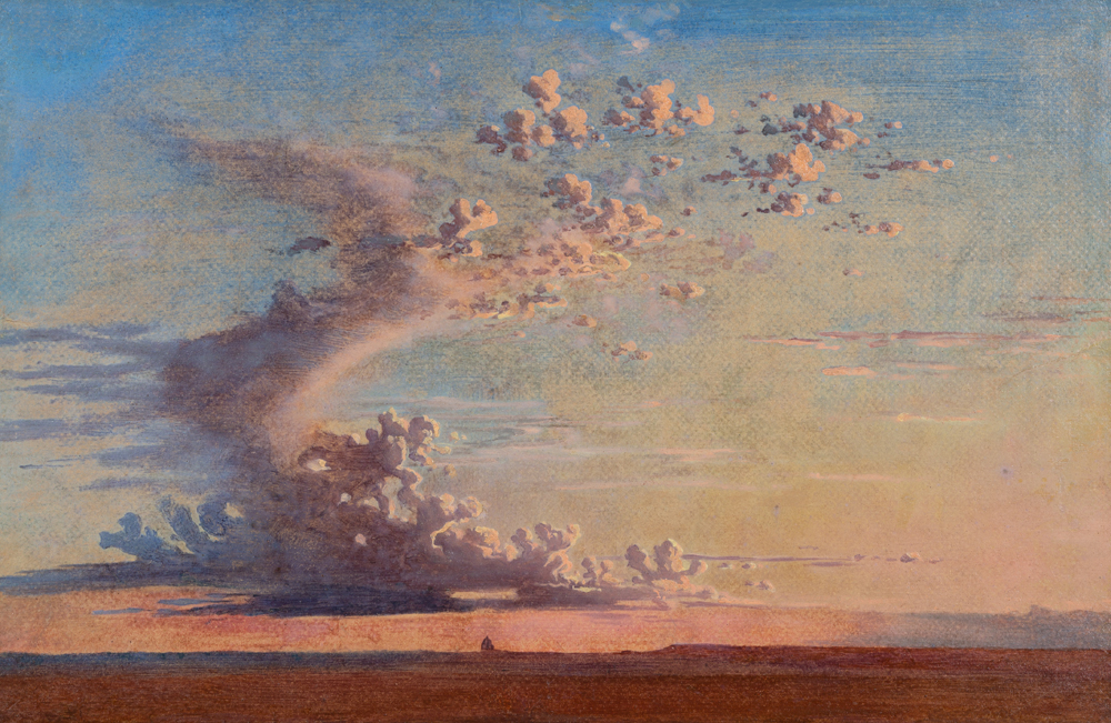 Johann Jakob Frey, Wolkenstudie (bei Rom?), um 1835/1839, Privatsammlung, Foto OLRAC OTRO