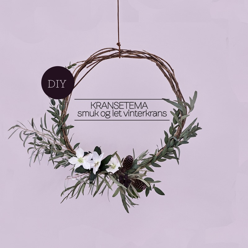 DIY::: Smuk og let vinterkrans | Blomster arrangement | Dorthe Kvist